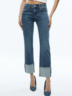 Alice and Olivia ABILENE LOW RISE CUFFED JEAN LOLA BLUE*FEATURED SHOPS | FEATURED SHOPS | CLOTHING | CLOTHING