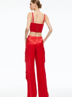 Alice and Olivia ADARA BUSTIER TOP PERFECT RUBY*CLOTHING