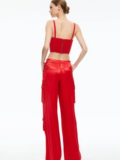 Alice and Olivia ADARA BUSTIER TOP + JOETTE LOW RISE CARGO PANT *CLOTHING