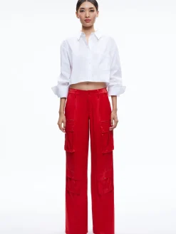 Alice and Olivia ADARA BUSTIER TOP + JOETTE LOW RISE CARGO PANT *CLOTHING