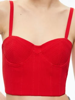 Alice and Olivia ADARA BUSTIER TOP + JOETTE LOW RISE CARGO PANT *CLOTHING