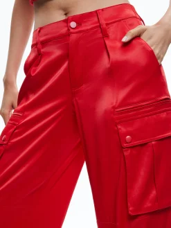 Alice and Olivia ADARA BUSTIER TOP + JOETTE LOW RISE CARGO PANT *CLOTHING