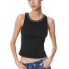 Alice and Olivia ALLEN EMBELLISHED NECK TANK TOP *FEATURED SHOPS | CLOTHING