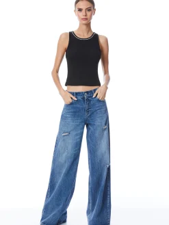 Alice and Olivia ALLEN EMBELLISHED NECK TANK TOP *FEATURED SHOPS | CLOTHING