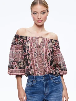 Alice and Olivia ALTA OFF THE SHOULDER TOP *CLOTHING