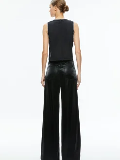 Alice and Olivia AMAL EMBELLISHED TANK BLACK/CLEAR*FEATURED SHOPS | CLOTHING