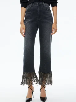 Alice and Olivia AMAZING CRYSTAL FRINGE HEM JEAN *FEATURED SHOPS | CLOTHING | CLOTHING