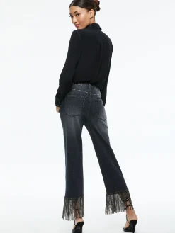 Alice and Olivia AMAZING CRYSTAL FRINGE HEM JEAN *FEATURED SHOPS | CLOTHING | CLOTHING