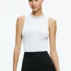 Alice and Olivia AMITY EMBELLISHED NECK CROPPED TANK *CLOTHING