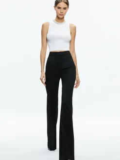 Alice and Olivia AMITY EMBELLISHED NECK CROPPED TANK *CLOTHING