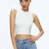 Alice and Olivia AMITY SLEEVELESS CROPPED TANK *CLOTHING