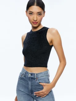 Alice and Olivia AMITY SLEEVELESS CROPPED TANK *CLOTHING | CLOTHING