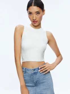 Alice and Olivia AMITY SLEEVELESS CROPPED TANK *CLOTHING