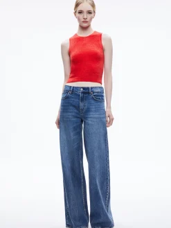 Alice and Olivia AMITY SLEEVELESS CROPPED TANK *FEATURED SHOPS | CLOTHING