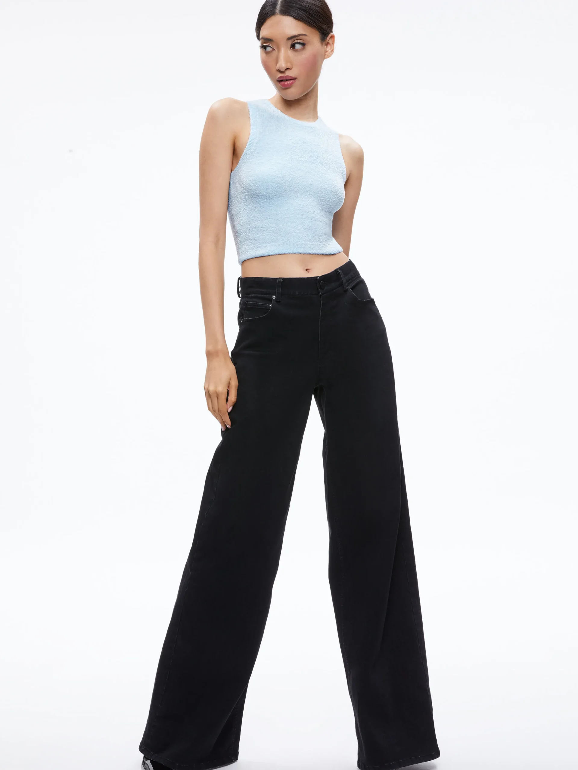 Alice and Olivia AMITY SLEEVELESS CROPPED TANK *CLOTHING