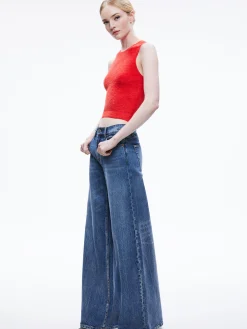 Alice and Olivia AMITY SLEEVELESS CROPPED TANK *FEATURED SHOPS | CLOTHING