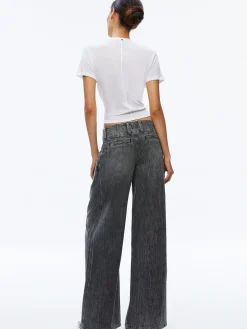 Alice and Olivia ANDERS LOW RISE PLEATED JEAN GEORGIA VINTAGE BLACK*FEATURED SHOPS | CLOTHING | CLOTHING