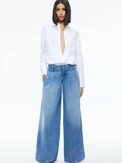 Alice and Olivia ANDERS LOW RISE PLEATED JEAN *FEATURED SHOPS | CLOTHING | CLOTHING