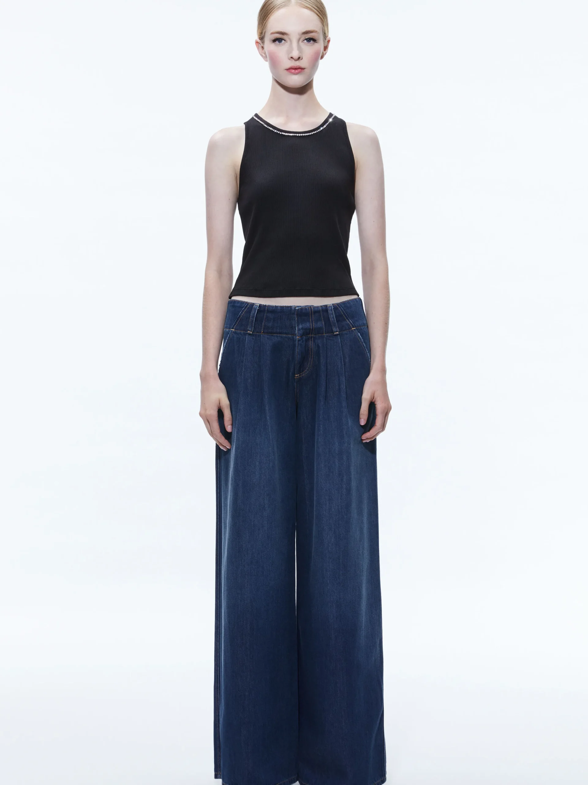 Alice and Olivia ANDERS LOW RISE PLEATED JEAN *FEATURED SHOPS | CLOTHING | CLOTHING