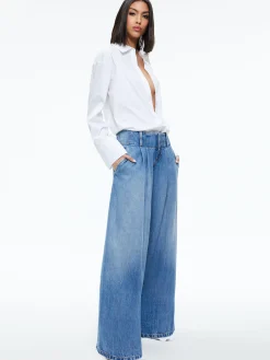 Alice and Olivia ANDERS LOW RISE PLEATED JEAN *FEATURED SHOPS | CLOTHING | CLOTHING