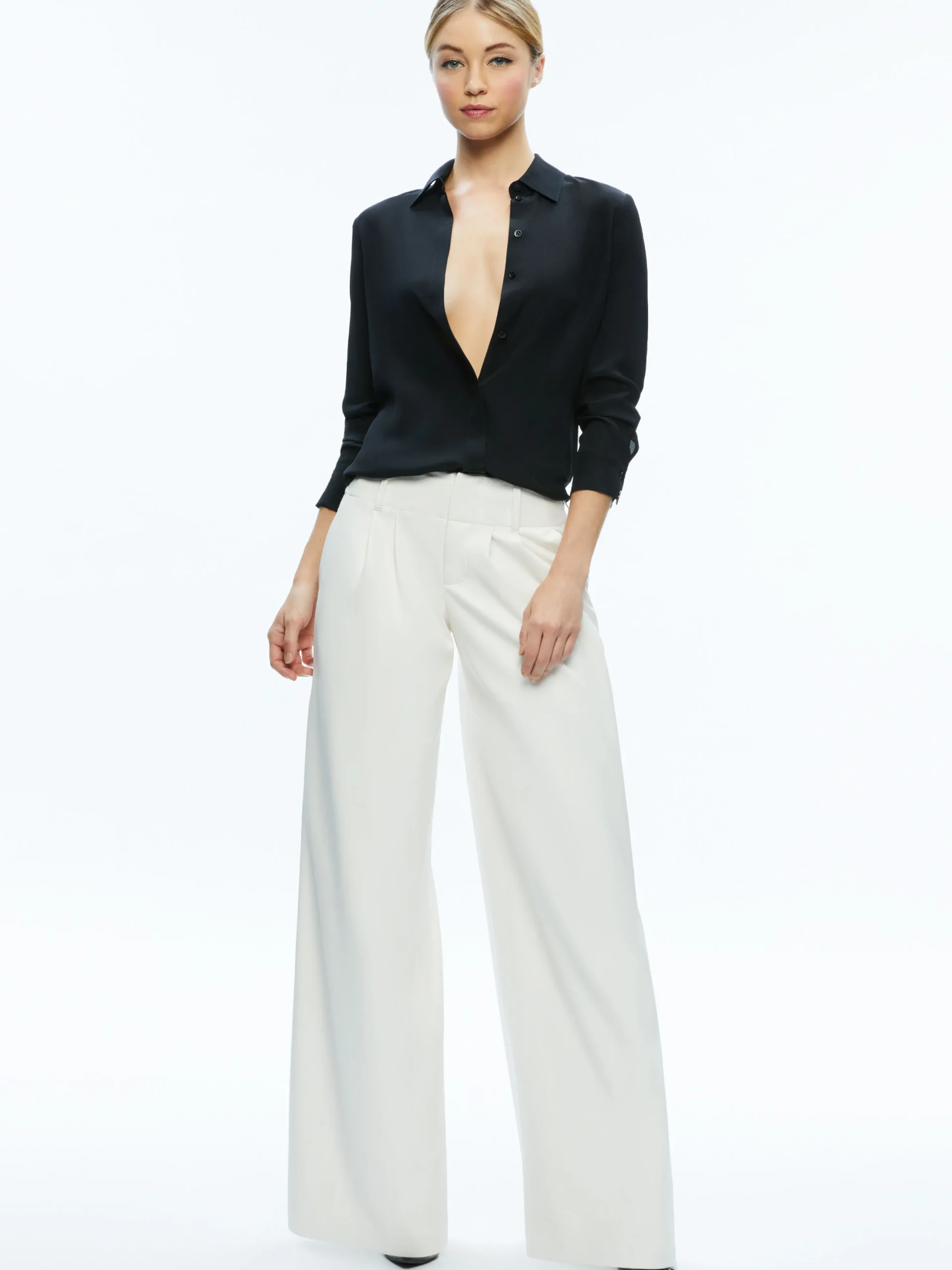 Alice and Olivia ANDERS VEGAN LEATHER LOW RISE PANT *FEATURED SHOPS | FEATURED SHOPS | CLOTHING