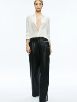Alice and Olivia ANDERS VEGAN LEATHER LOW RISE PANT *FEATURED SHOPS | FEATURED SHOPS | CLOTHING