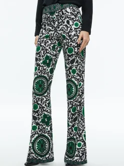 Alice and Olivia ANDREW HIGH WAISTED BOOTCUT SLIM PANT MONARCH LIGHT EMERALD SMALL*FEATURED SHOPS | CLOTHING