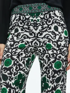 Alice and Olivia ANDREW HIGH WAISTED BOOTCUT SLIM PANT MONARCH LIGHT EMERALD SMALL*FEATURED SHOPS | CLOTHING