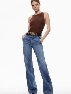 Alice and Olivia ANGELINA CREWNECK TANK TOFFEE*FEATURED SHOPS | CLOTHING