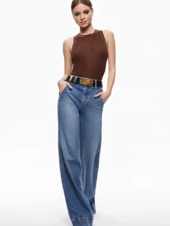 Alice and Olivia ANGELINA CREWNECK TANK TOFFEE*FEATURED SHOPS | CLOTHING