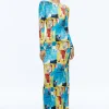 Alice and Olivia A+O X BASQUIAT DELORA MAXI DRESS UNTITLED*FEATURED SHOPS | DRESSES | DRESSES | CLOTHING