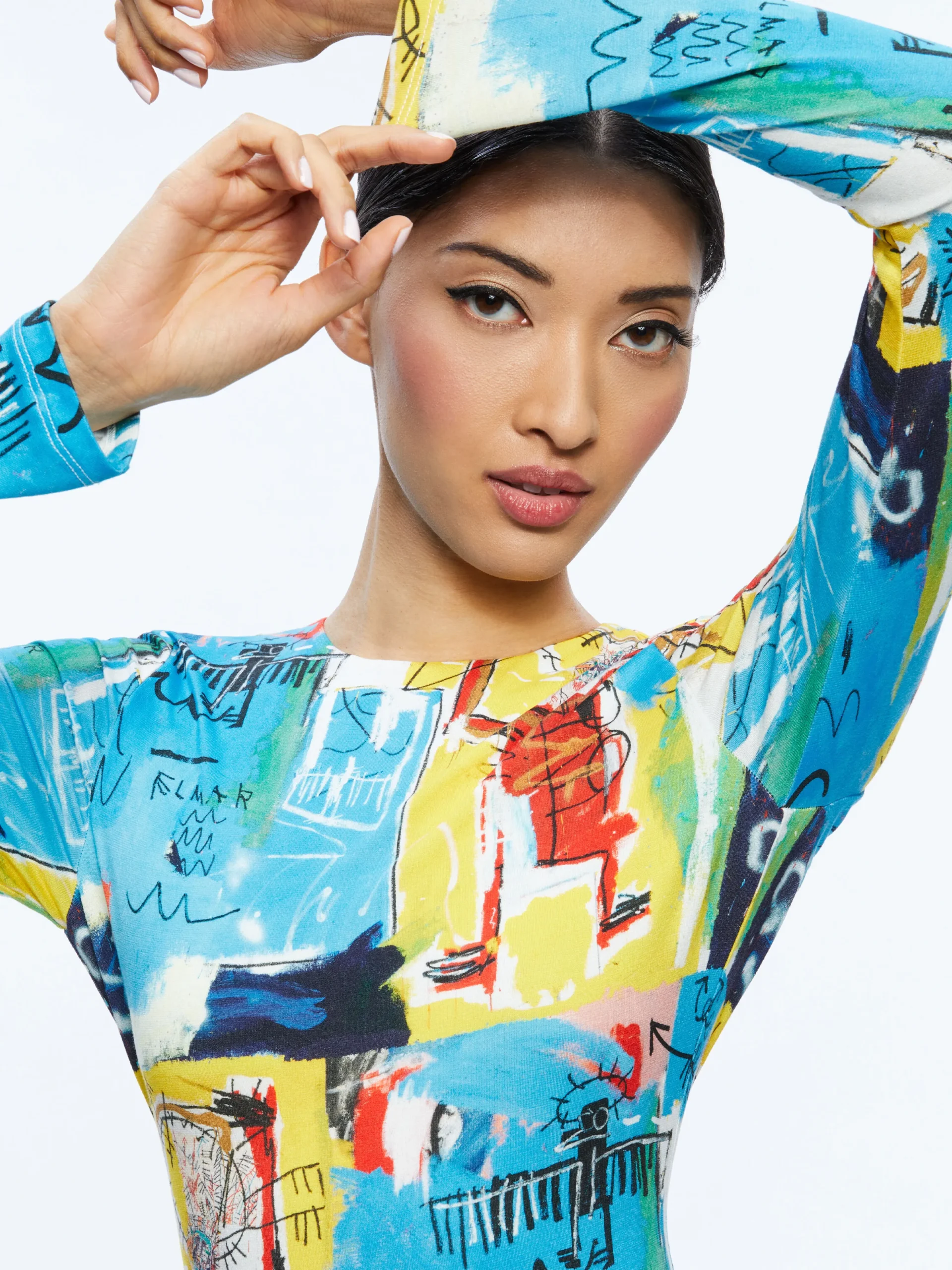 Alice and Olivia A+O X BASQUIAT DELORA MAXI DRESS UNTITLED*FEATURED SHOPS | DRESSES | DRESSES | CLOTHING