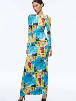 Alice and Olivia A+O X BASQUIAT DELORA MAXI DRESS UNTITLED*FEATURED SHOPS | DRESSES | DRESSES | CLOTHING