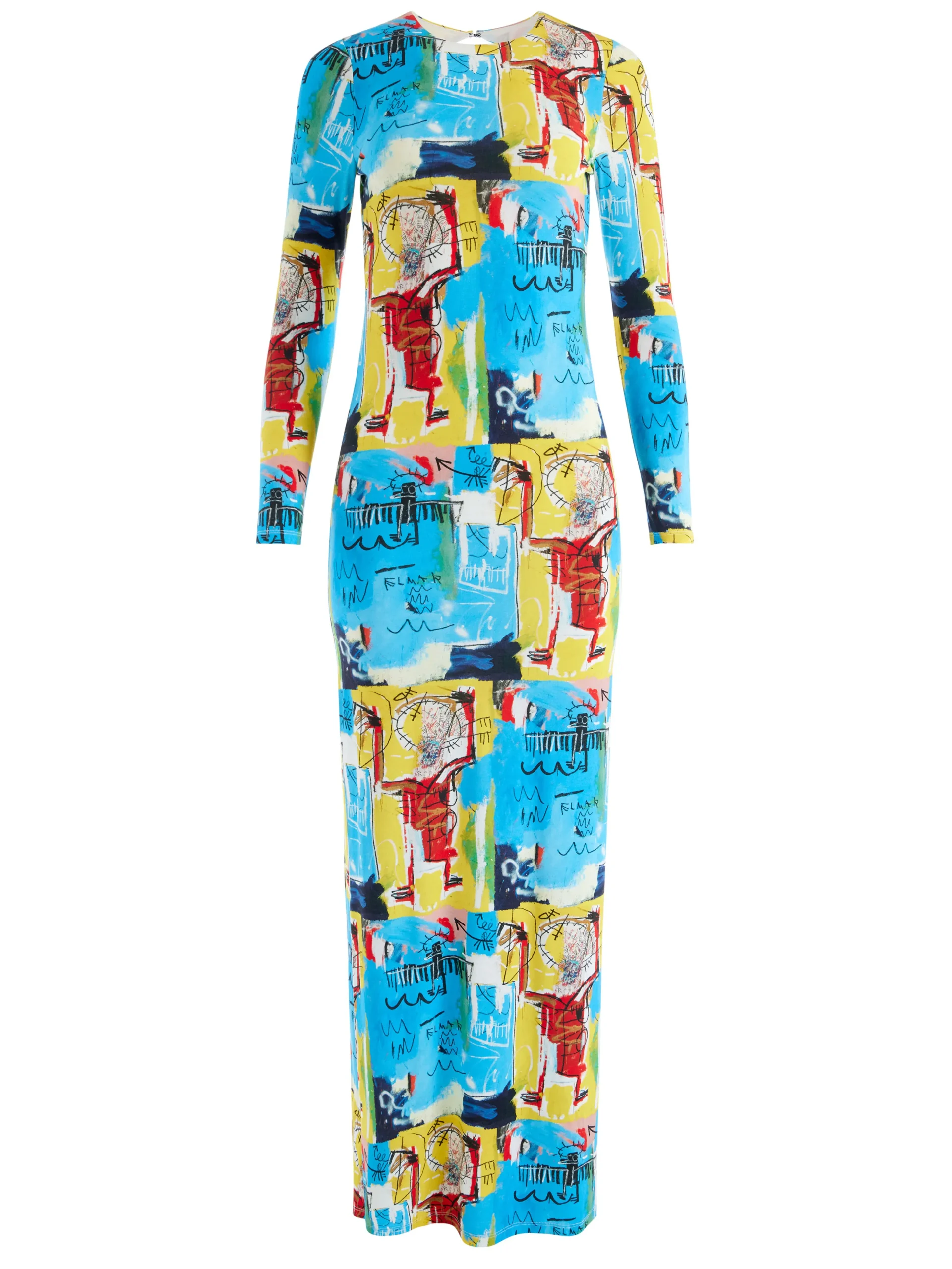 Alice and Olivia A+O X BASQUIAT DELORA MAXI DRESS UNTITLED*FEATURED SHOPS | DRESSES | DRESSES | CLOTHING