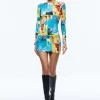 Alice and Olivia A+O X BASQUIAT DELORA MINI DRESS UNTITLED*DRESSES | DRESSES | CLOTHING