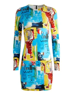 Alice and Olivia A+O X BASQUIAT DELORA MINI DRESS UNTITLED*DRESSES | DRESSES | CLOTHING