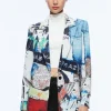 Alice and Olivia A+O X BASQUIAT DENNY BLAZER CONFIDENTIAL*CLOTHING