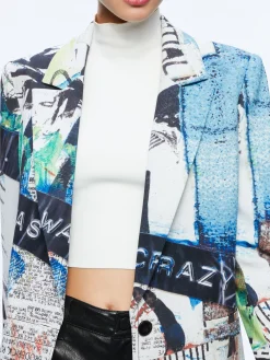 Alice and Olivia A+O X BASQUIAT DENNY BLAZER CONFIDENTIAL*CLOTHING