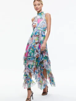 Alice and Olivia A+O X BASQUIAT EVELYN MAXI DRESS UNBREAKABLE*DRESSES | DRESSES | CLOTHING