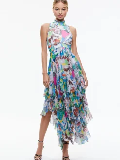 Alice and Olivia A+O X BASQUIAT EVELYN MAXI DRESS UNBREAKABLE*DRESSES | DRESSES | CLOTHING