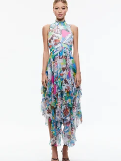 Alice and Olivia A+O X BASQUIAT EVELYN MAXI DRESS UNBREAKABLE*DRESSES | DRESSES | CLOTHING