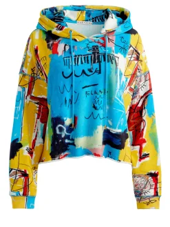 Alice and Olivia A+O X BASQUIAT SUNNY CROPPED HOODIE UNTITLED*CLOTHING
