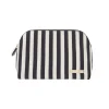 Alice and Olivia A+O X FABFITFUN PENCIL POUCH POSITANO STRIPE SM BLACK*CLOTHING
