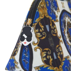 Alice and Olivia A+O X FABFITFUN PENCIL POUCH REGAL ROMANCE SAPPHIRE*CLOTHING