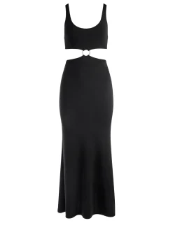 Alice and Olivia ARIZONA CUTOUT O-RING MAXI DRESS *DRESSES | CLOTHING