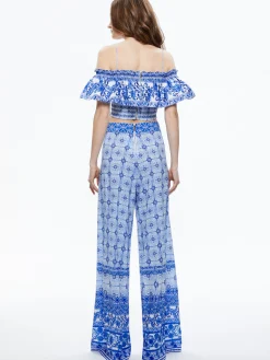 Alice and Olivia ATHENA WIDE LEG PANT GREEK TILE*CLOTHING