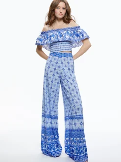 Alice and Olivia ATHENA WIDE LEG PANT GREEK TILE*CLOTHING