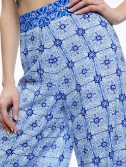 Alice and Olivia ATHENA WIDE LEG PANT GREEK TILE*CLOTHING