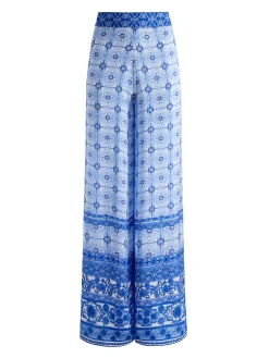 Alice and Olivia ATHENA WIDE LEG PANT GREEK TILE*CLOTHING