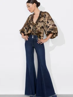 Alice and Olivia BEAUTIFUL HIGH RISE RUFFLE HEM JEAN DREAM ON*FEATURED SHOPS | CLOTHING | CLOTHING
